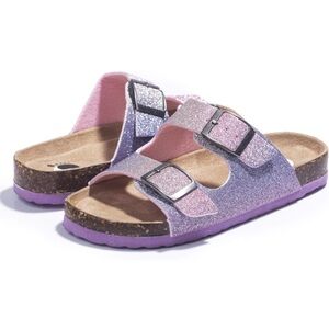 FITORY Glitter Slide Sandals